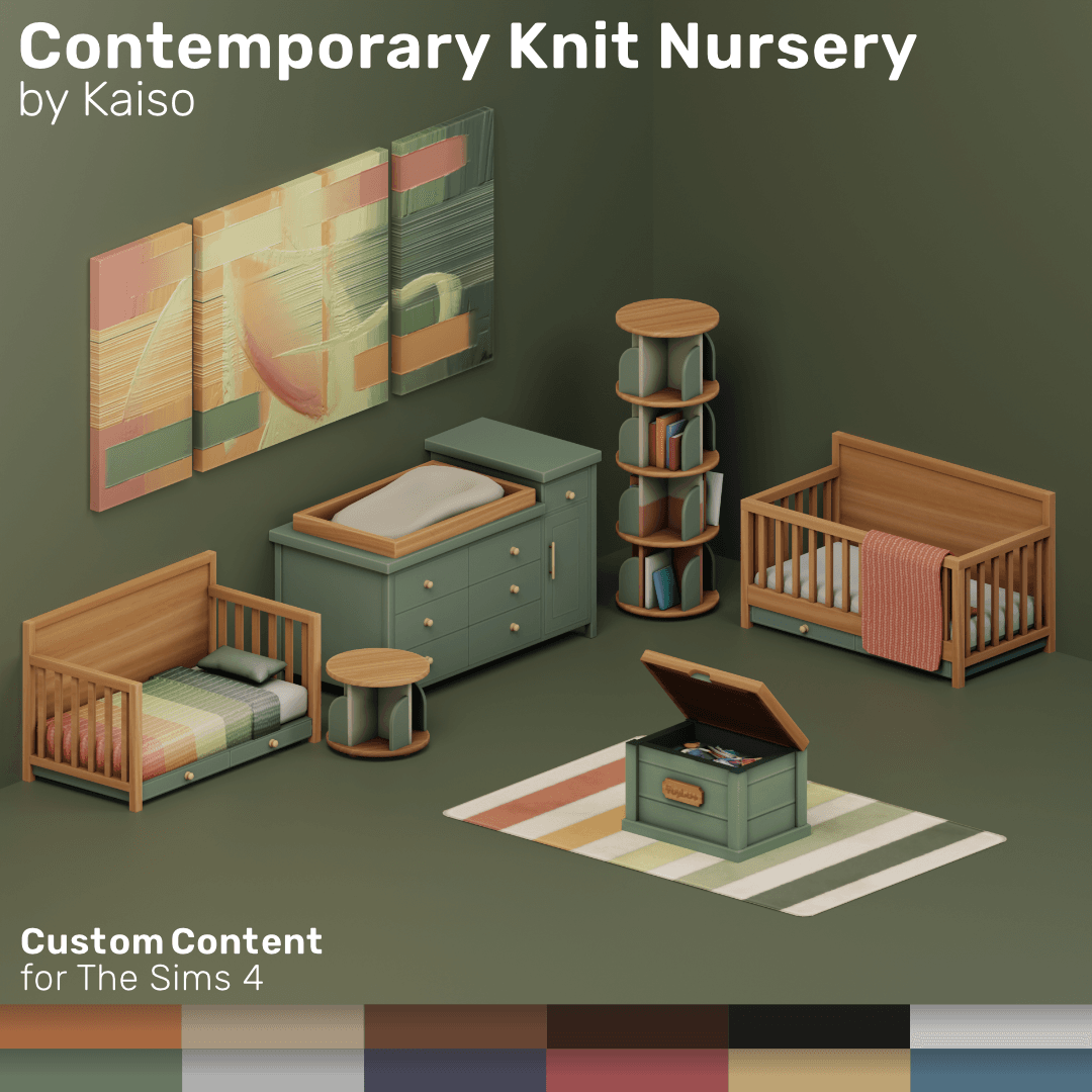 Галерея мода Мебель для детской Contemporary Knit Nursery #1
